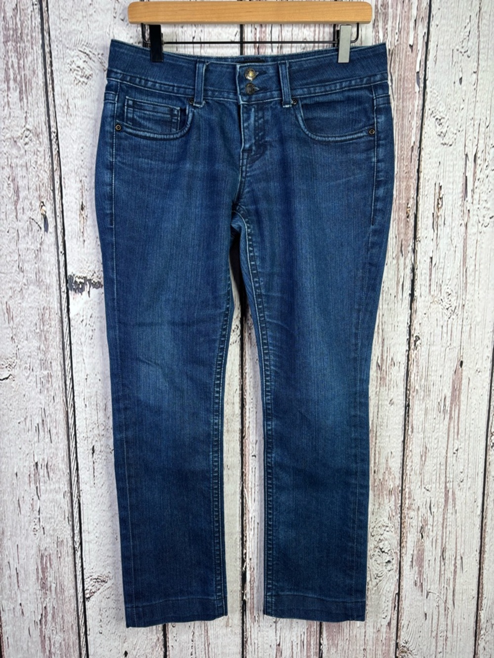 Vigoss Classic Dark Wash Straight Leg Jeans‎ Juniors Size 9 Button Flap Pockets